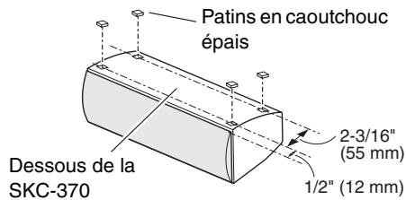 ONKYO HT-S3200 - Utilisation des patins en caoutchouc pour une assise plus stable - 2