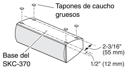 ONKYO HT-S3200 - Utilizar los tapones de caucho para una plataforma más estable - 2