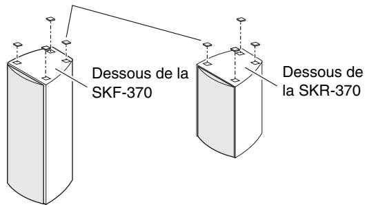ONKYO HTP-370 - Utilisation des patins en caoutchouc pour une assise plus stable - 1