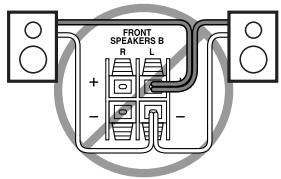 ONKYO HTP-370 - Précautions lors de la connexion des enceintes - 5