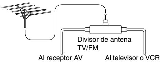 ONKYO HTP-370 - Utilizar un divisor de antenna de TV/FM - 1