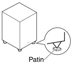 ONKYO HTP-370 - Utiliser les patins pour le subwoofer - 1