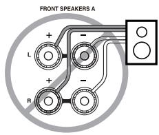 ONKYO HTP-370 - Precauciones durante la connexion de los altavoces - 4