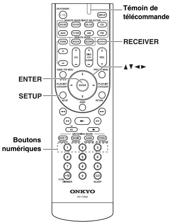 ONKYO HTP-370 - Proédures courantes du menu de configuration - 1