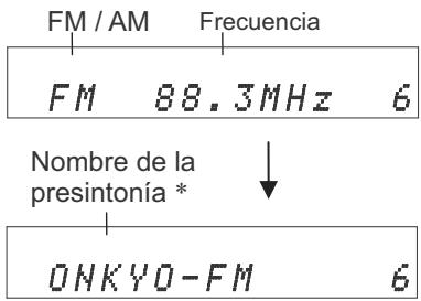 ONKYO CR-445 - Visualización de la información de FM / AM radio - 2