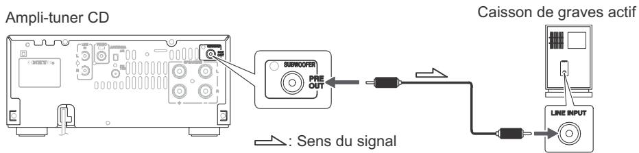 ONKYO CR-445 - Connexion d'un caisson de graves - 1