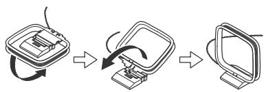 ONKYO CR-445 - Conexión de la antenna de espira AM - 1