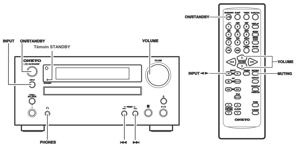 ONKYO CR-445 - Branchez le cordon d'alimentation à une prise de courant ajustée. - 2