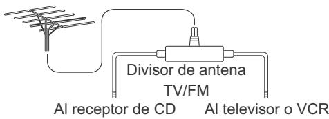 ONKYO CR-445 - Utilizar un divisor de antenna de TV / FM - 1