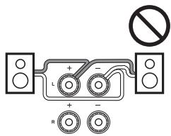 ONKYO HT-S3300 - Précautions concernant le branchement des enceintes - 7