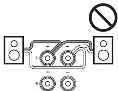 ONKYO HT-S3300 - Precauciones para la connexion de los altavoces - 7
