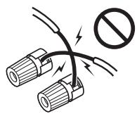 ONKYO HT-S3300 - Precauciones para la connexion de los altavoces - 1