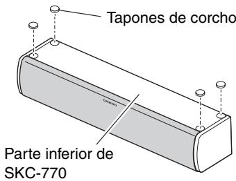 ONKYO SKF-770 - Uso de los tapones de corcho para una plataforma más estable - 1