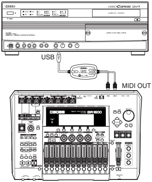 BOSS BR-1600 CD - Connexion d'appareils VLINK - 1