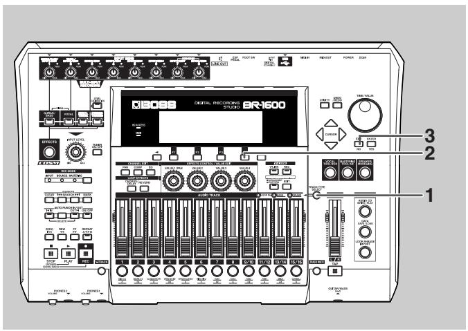 BOSS BR-1600 CD - Définition du type de piste - 1