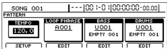 BOSS BR-1600 CD - Choisir un motif de basse - 1