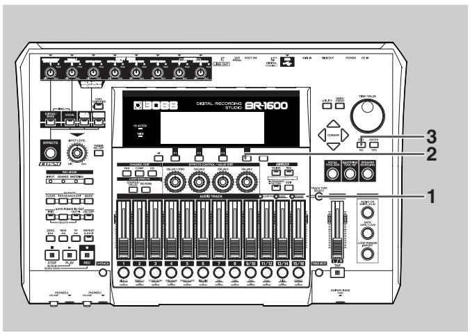 BOSS BR-1600 CD - Définition du type de piste - 1