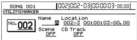 BOSS BR-1600 CD - Nommer un marqueur - 2
