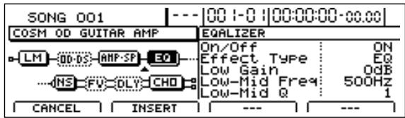 BOSS BR-1600 CD - Changer les connexions des blocs d'effet - 3