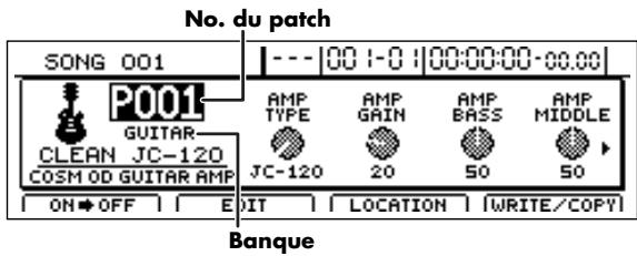 BOSS BR-1600 CD - Changer les connexions des blocs d'effet - 1