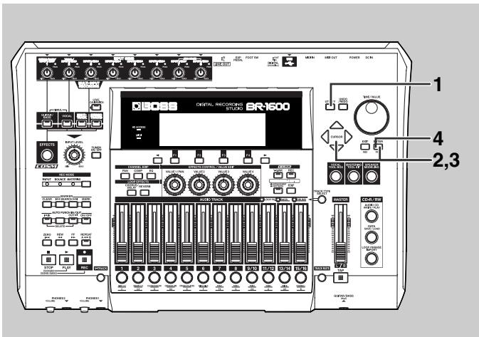 BOSS BR-1600 CD - Optimiser la capacité du disque dur (Song Optimize) - 1