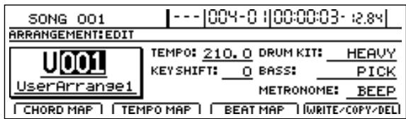 BOSS BR-1600 CD - Nommer et sauvegarder des arrangements rythmiques - 3