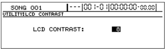 BOSS BR-1600 CD - Amenez le curseur sur l'icone LCD CONTRAST et appuyez sur [ENTER/YES]. - 1