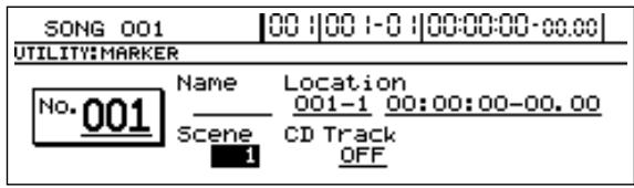 BOSS BR-1600 CD - Changer les scènes assignées aux marqueurs - 2