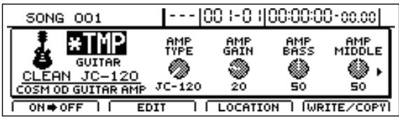 BOSS BR-1600 CD - Appuyez sur [EXIT/NO] pour retrouver la page de patch d'effet. - 1