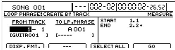 BOSS BR-1600 CD - Utilisation d'un extrait d'une piste audio - 3
