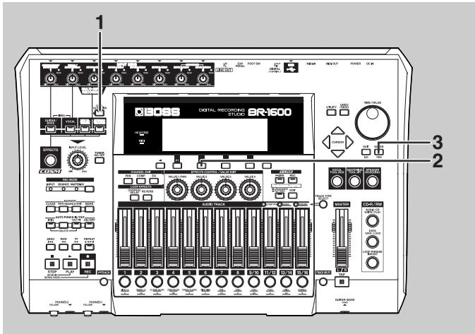 BOSS BR-1600 CD - Rétabir la balance originale de volume - 1
