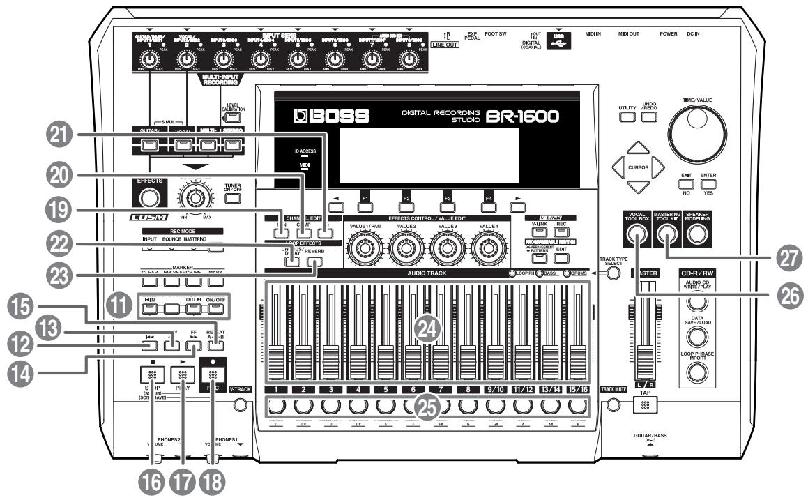 BOSS BR-1600 CD - Bouton CLEAR: - 1