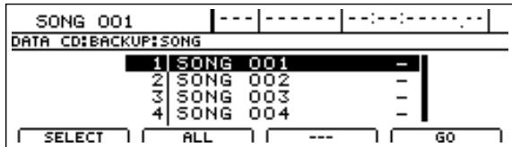 BOSS BR-1600 CD - Archiver un morceau (Song Backup) - 3