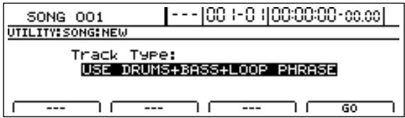 BOSS BR-1600 CD - Amenez le curseur sur l'icone NEW et appuyez sur [ENTER/YES]. - 1