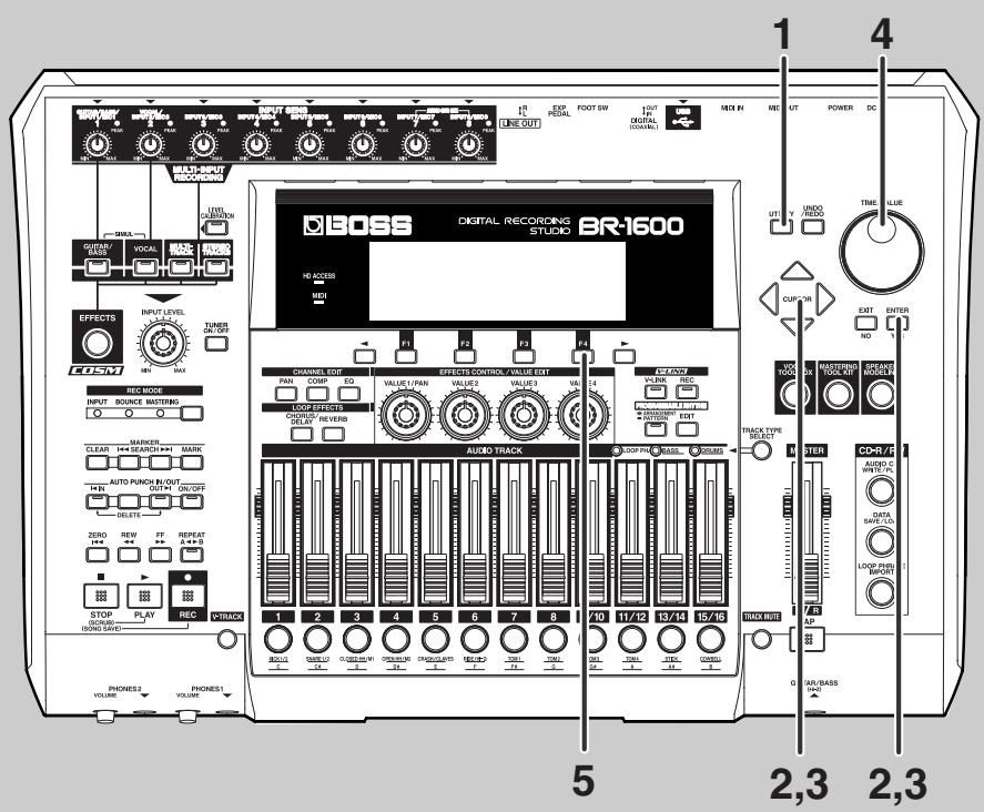 BOSS BR-1600 CD - Créer un nouveau morceau (Song New) - 1
