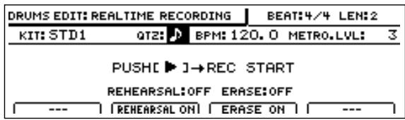 BOSS BR-1600 CD - Au terme des préparatifs ci-dessus, appuyez sur [F1] (REALTIME). - 1