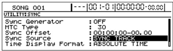 BOSS BR-1600 CD - Synchronisation d'un appareil MIDI sur base d'un code enregistré avec le BR-1600CD (Sync Track) - 7