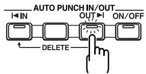 BOSS BR-1600 CD - - Entrer la position Punch Out - 1