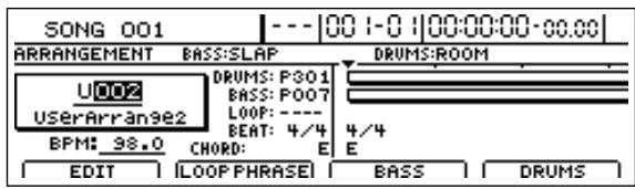 BOSS BR-1600 CD - Selectionner des arrangements rythmiques - 2