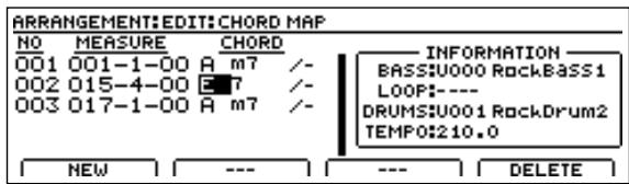 BOSS BR-1600 CD - Insérer des accords - 1