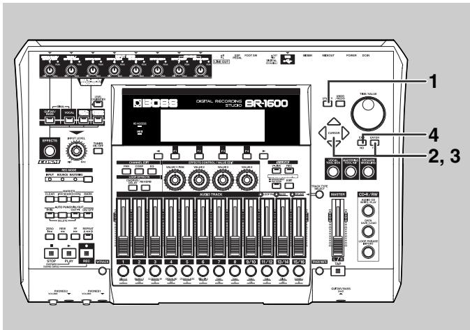 BOSS BR-1600 CD - Infos sur le morceau (Song Information) - 1