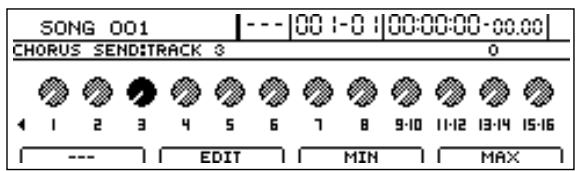 BOSS BR-1600 CD - Appuyez sur [EXIT/NO] pour revenir à la page "Chorus/Delay Send". - 2