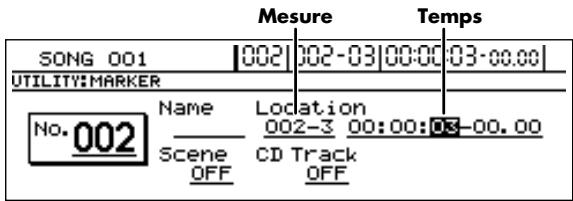 BOSS BR-1600 CD - Déplacer un marqueur - 4