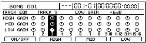 BOSS BR-1600 CD - Amenez le curseur sur le paramètre à modifier et utilisez la molette TIME/VALUE pour effec-tuer le réglage. - 1