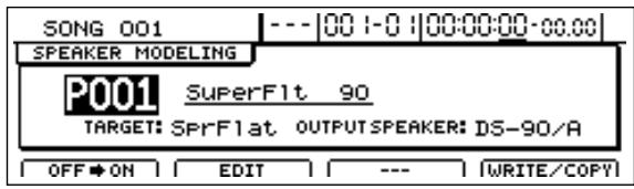 BOSS BR-1600 CD - Appuyez sur [F1] (ON/OFF) à la page de seLECTION de patch "Speaker Modeling". - 1
