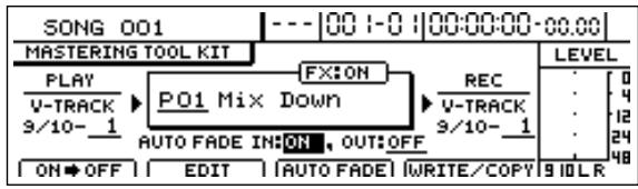 BOSS BR-1600 CD - Effectuer un fade in automatique - 1