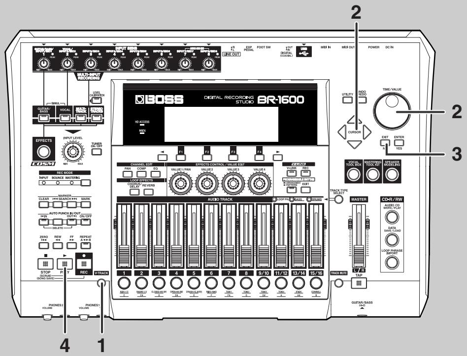 BOSS BR-1600 CD - Qu'est-ce qu'une piste virtuelle? - 2