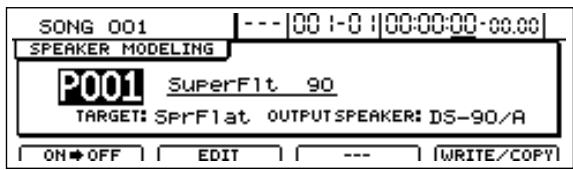 BOSS BR-1600 CD - Appuyez sur [F1] (ON/OFF) à la page de seLECTION de patch "Speaker Modeling". - 2