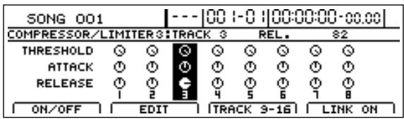 BOSS BR-1600 CD - Amenez le curseur sur le paramètre à modifier et utilisez la molette TIME/VALUE pour effec-tuer le réglage. - 1