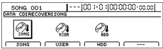 BOSS BR-1600 CD - Chargement de morceaux archivés (Song Recover) - 2